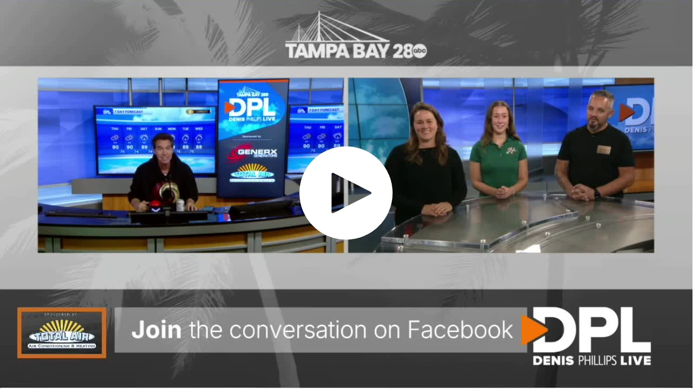 Denis Phillips Live on Tampa Bay 28 with John Camisa, Sarah Sullivan Xiong, and Carla Sirois talking Winthrop Restaurant Week — click to watch the full segment